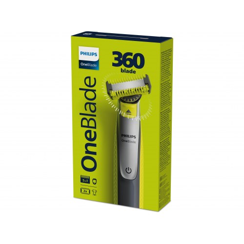Barbermaskine Philips OneBlade 360 QP2834/20 – trådløs, limegrøn/grå