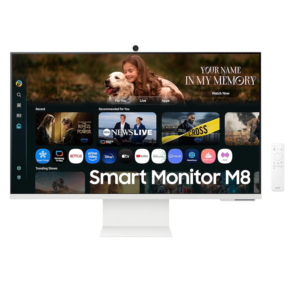 Skærm Samsung Smart Monitor M8 32" 4K 60 Hz – varm hvid