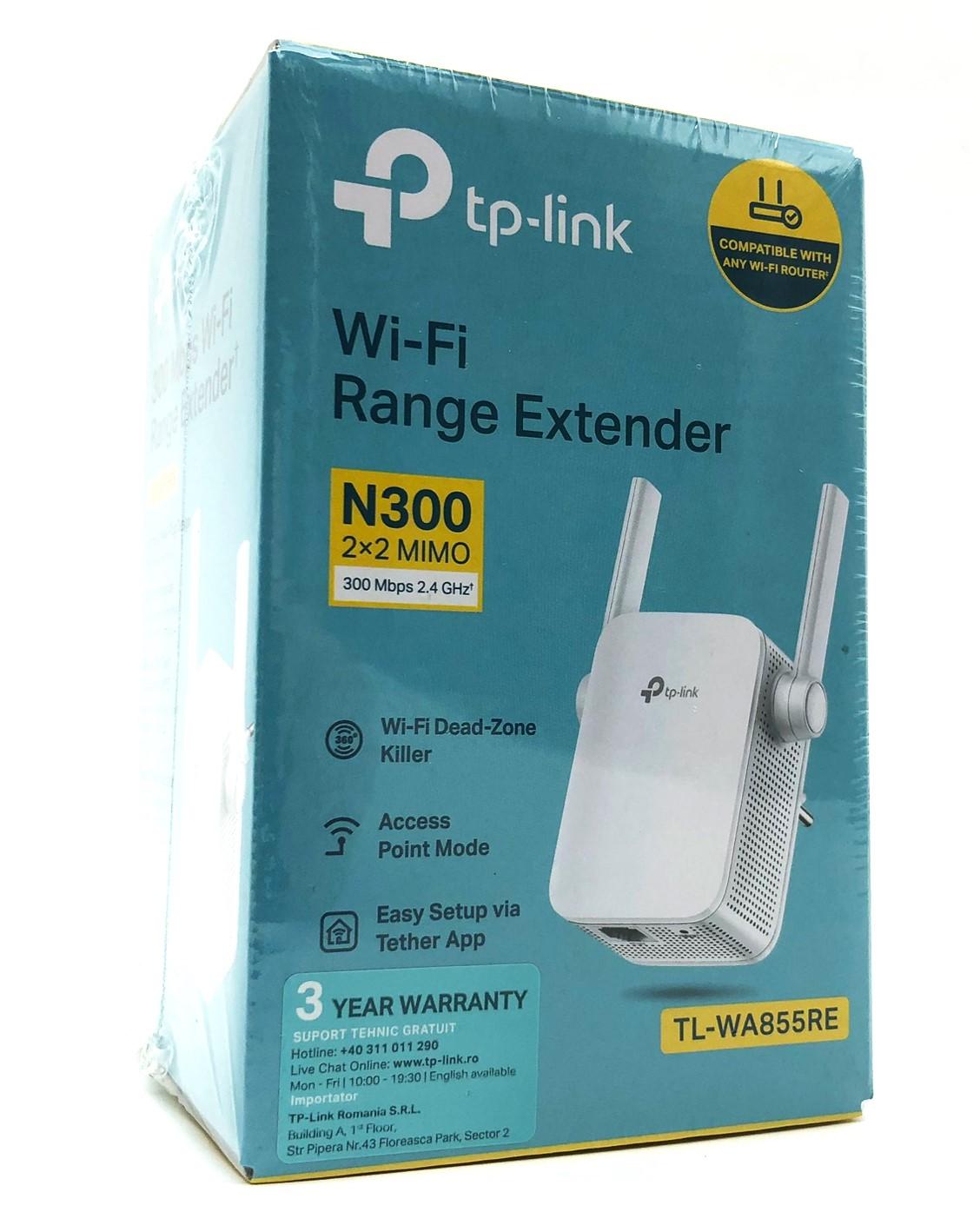 WiFi rækkeviddeforlænger TP-Link TL-WA855RE N300 (2,4 GHz)