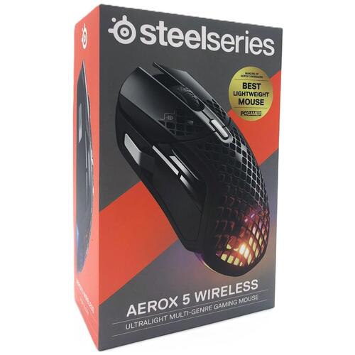 Gaming mus SteelSeries Aerox 5 trådløs/med kabel – mat sort