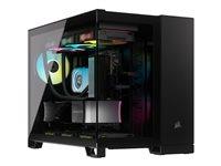 CORSAIR 2500X - Mid tower - micro ATX - sidepanel med vindue (hærdet glas) - ingen strømforsyning (ATX) - sort - USB/Lyd