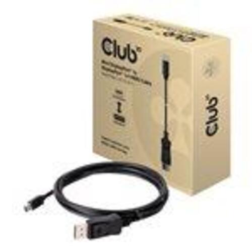 DisplayPort kabel Club 3D Mini DP 1.4 til DisplayPort 1.4 – 2 m – sort
