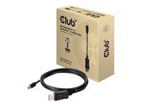 DisplayPort kabel Club 3D Mini DP 1.4 til DisplayPort 1.4 – 2 m – sort