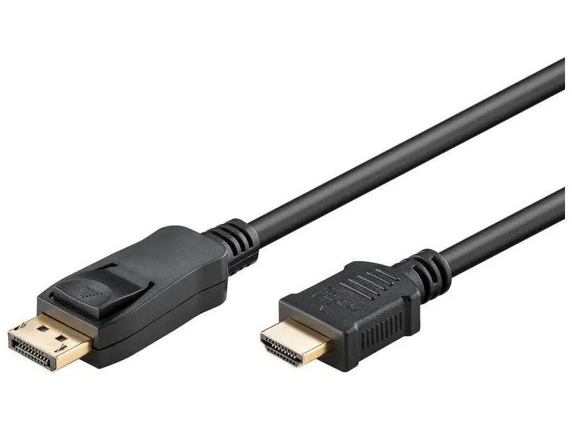 DisplayPort til HDMI kabel 1 m - Goobay 4K (DP 1.2 til HDMI 2.0) billede
