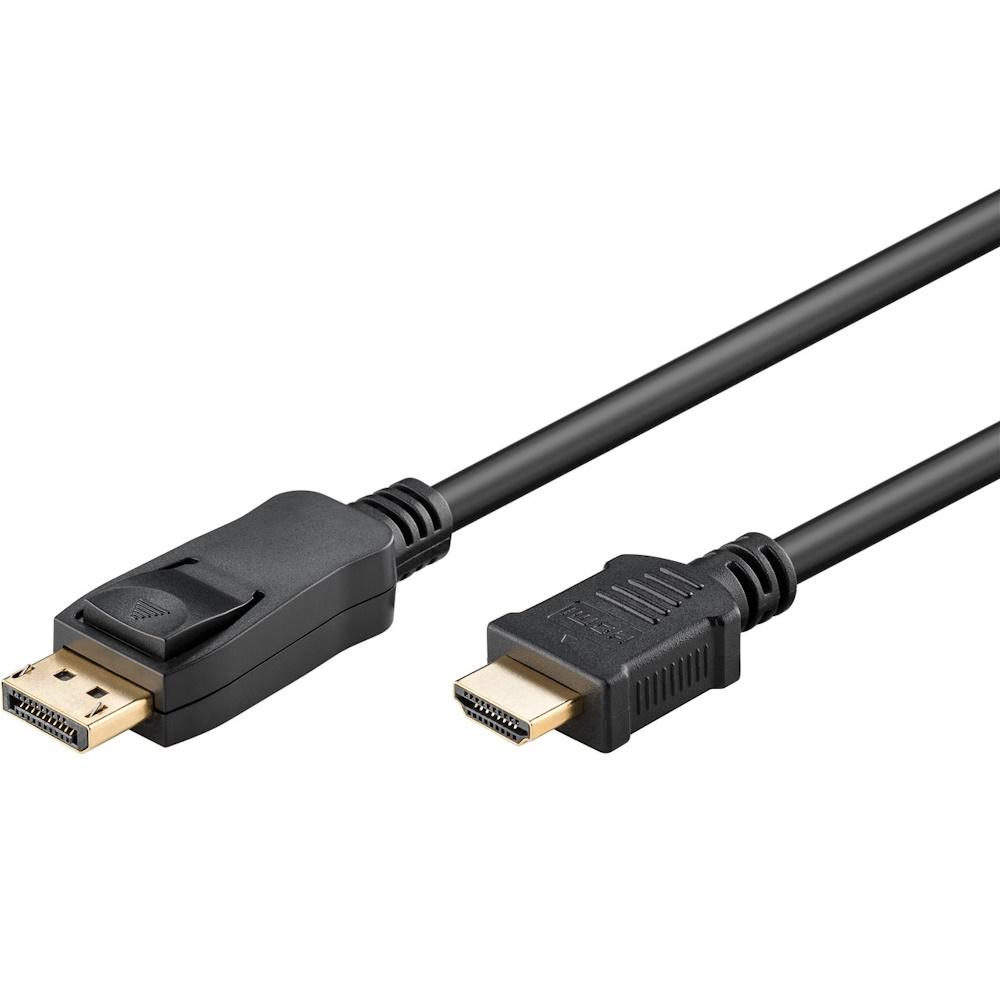 DisplayPort til HDMI kabel 3 m - Goobay - 4K 60 Hz - sort billede