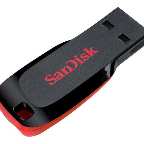 USB stik SanDisk Cruzer Blade 64 GB USB 2.0 – sort/rød