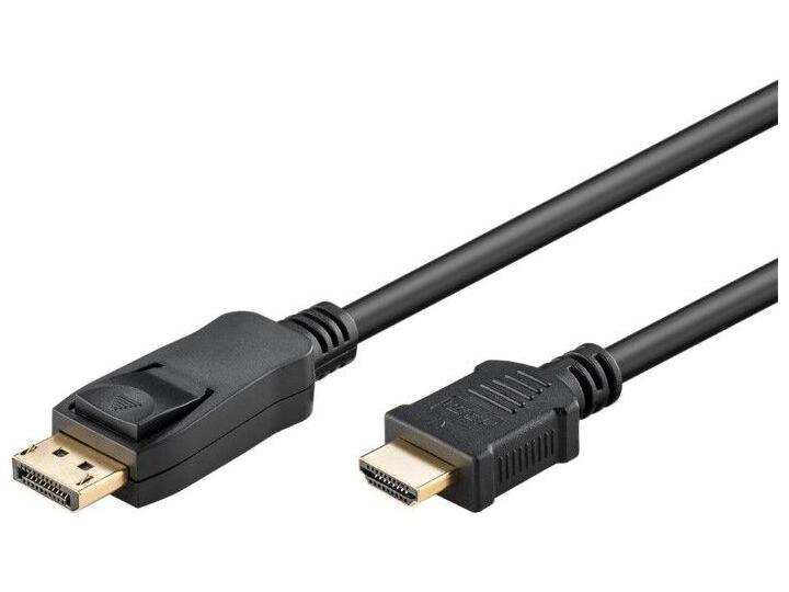 DisplayPort til HDMI kabel 2 m - Goobay - 4K 30 Hz, sort billede
