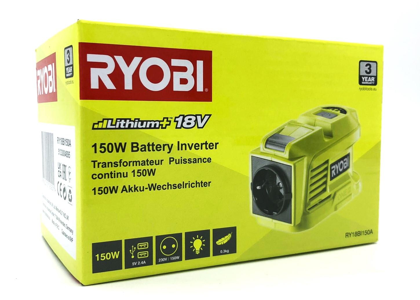 Batteriinverter 18V 150W – Ryobi ONE+ (uden batteri)