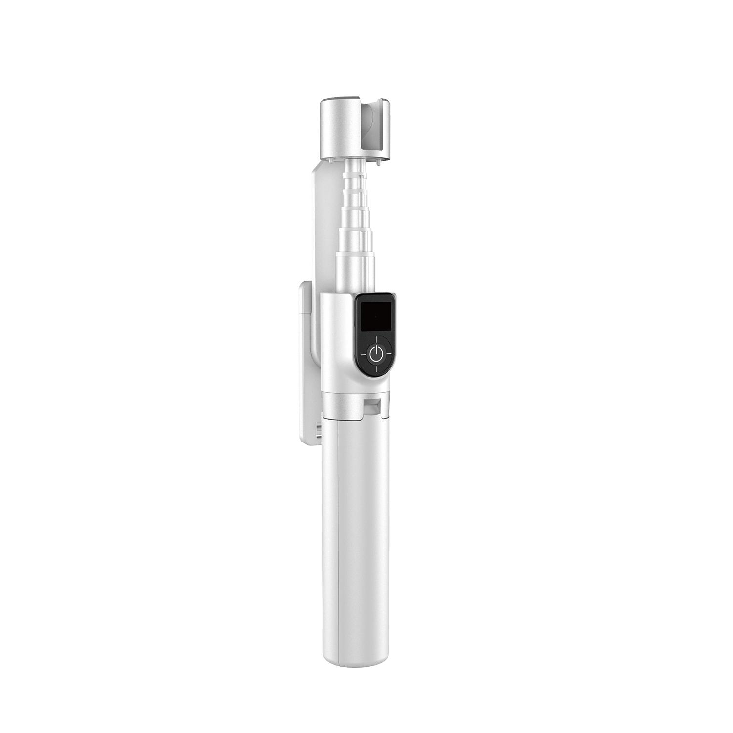 Selfiestang med stativ - Dudao F18, 110 cm, hvid billede