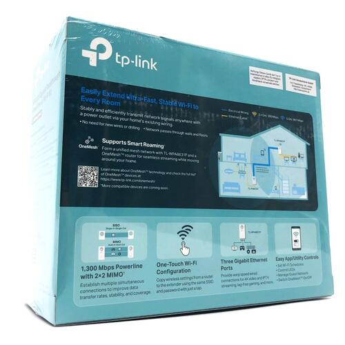 Wi-Fi forstærker Powerline TP-Link TL-WPA8631P KIT AV1300 AC1200