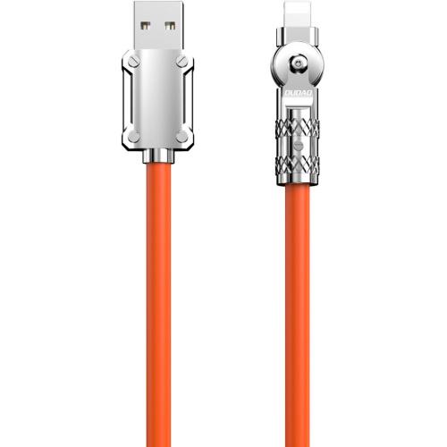 Lynopladningskabel Lightning 30W 1 m – Dudao L24AL med 180° vinkel, orange billede