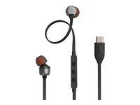 Øretelefoner USB-C – JBL TUNE 310C kablede in-ear, sort