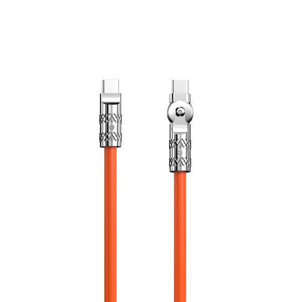 Dudao L24CC USB-C to USB-C Angled cable 120W 1m rotation 180°  orange