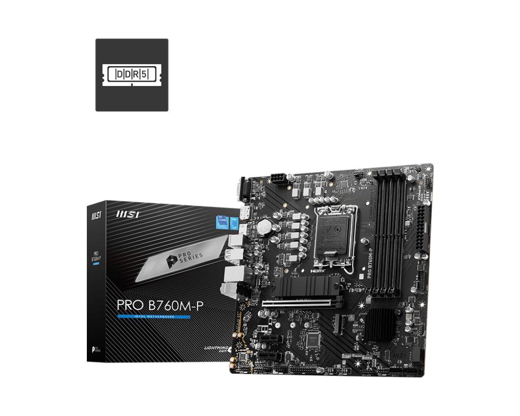 Bundkort MSI PRO B760M-P DDR5 mATX LGA1700 billede