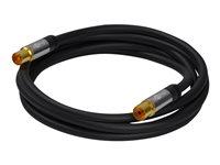 Antennekabel 3 m  Goobay, firelagsskjold, 135 dB, sort