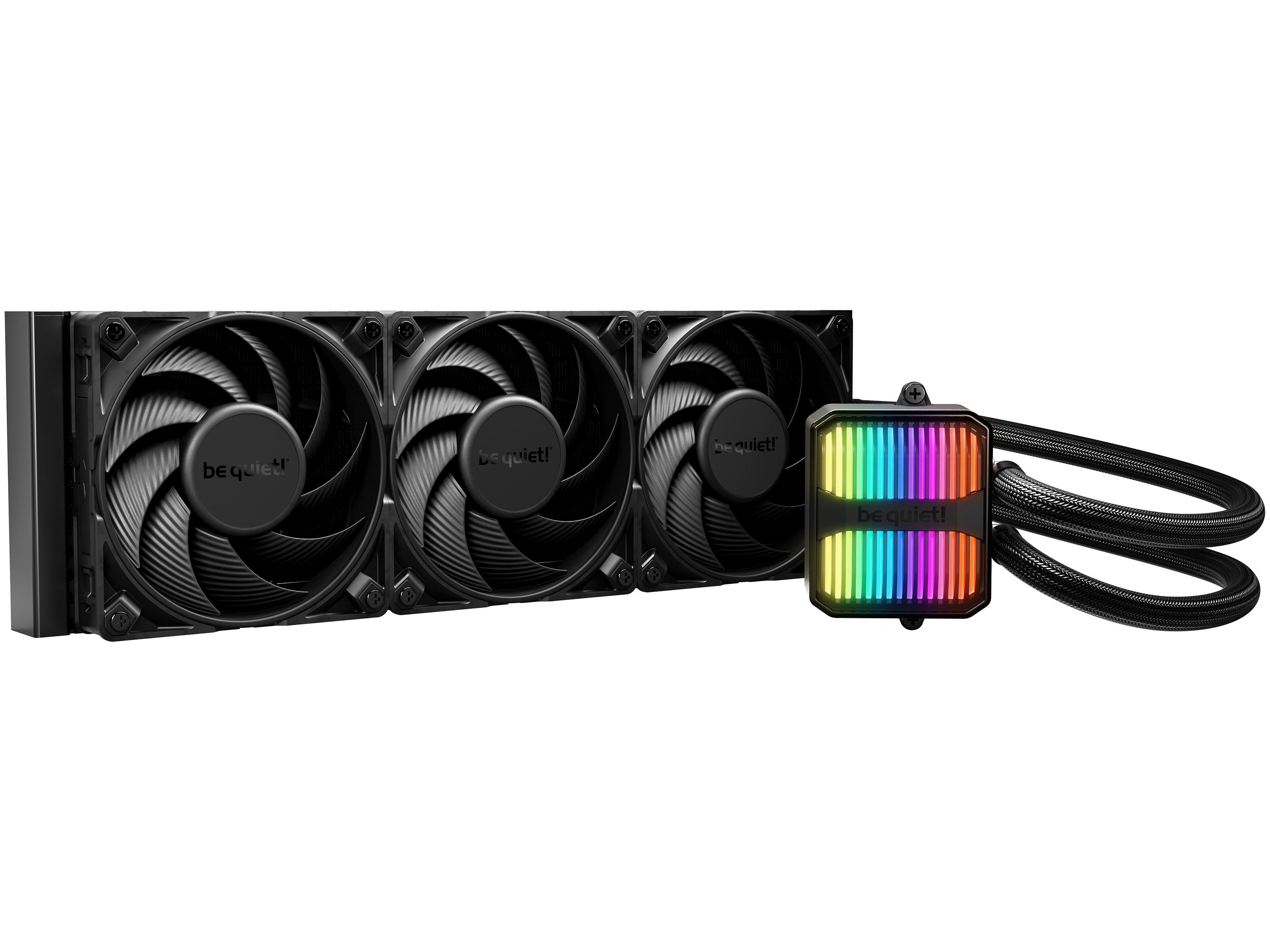 Vandkøling til PC be quiet! Silent Loop, 360 mm radiator, 3×120 mm, ARGB, sort billede