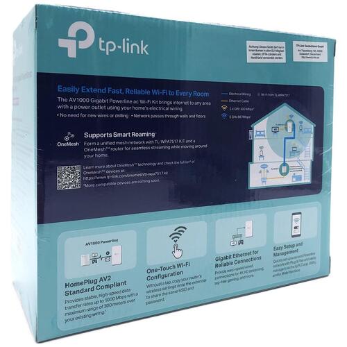 Wi-Fi powerline adapter kit TP-Link TL-WPA7517 KIT V2 – AC1200 AV1000