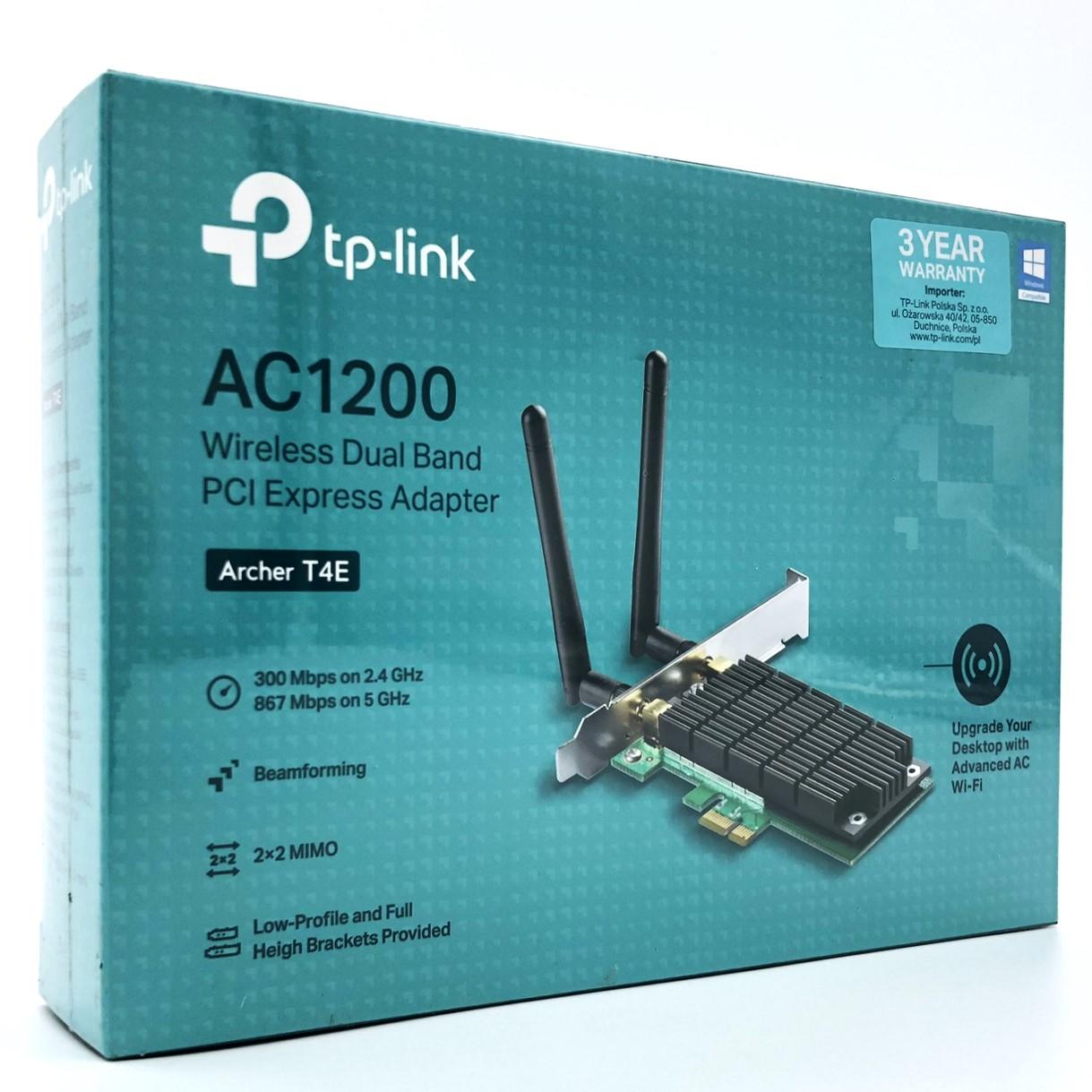 Wi-Fi netværkskort PCIe - TP-Link Archer T4E (AC1200) billede