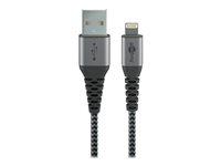 Lightning kabel 1 m - Goobay, flettet, MFi, USB til Lightning billede