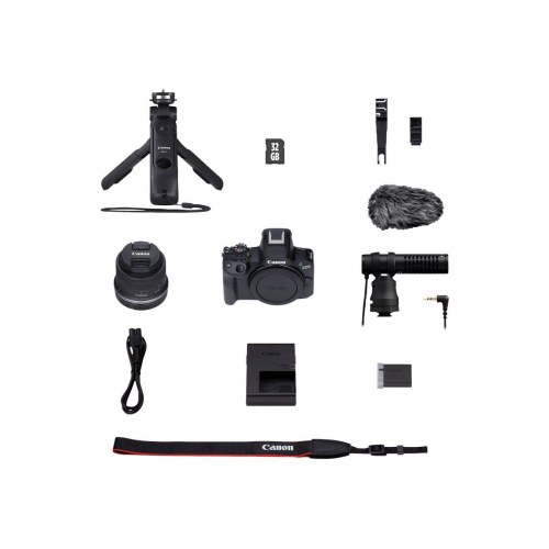 Digitalkamera Canon EOS R50 Content Creator Kit 4K (sort)