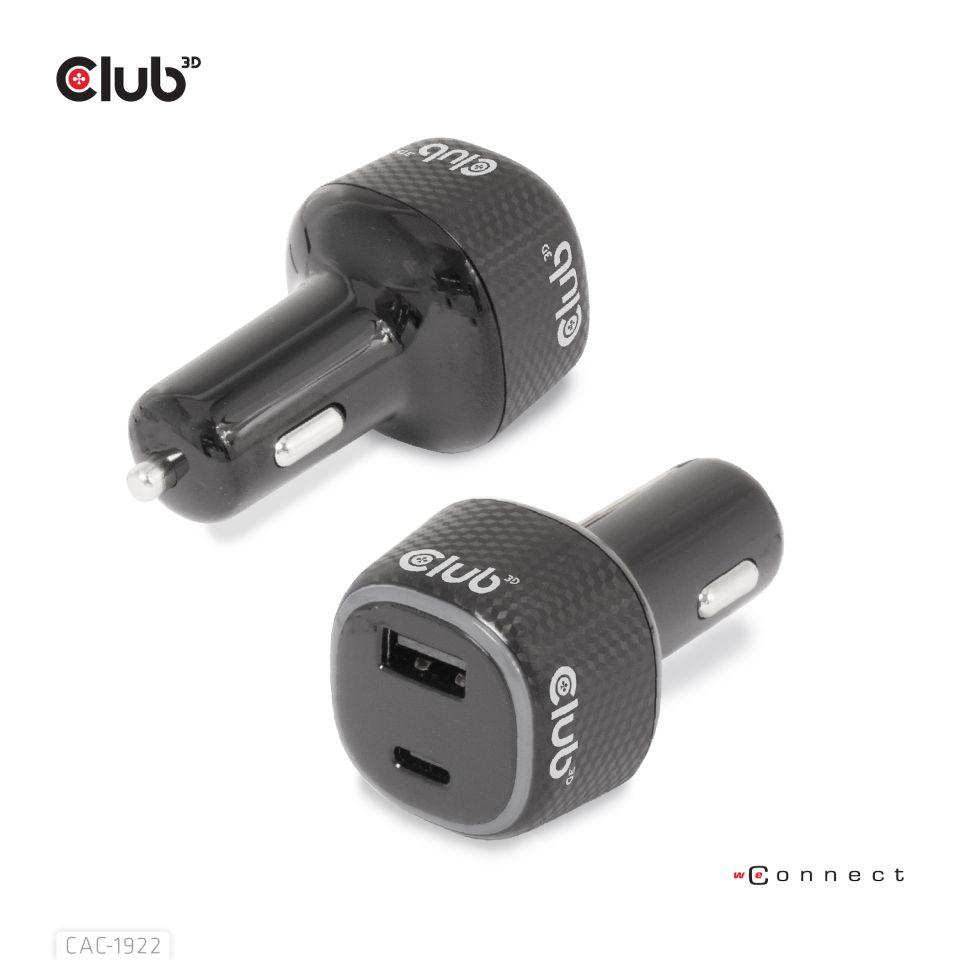 Biloplader 63 W  Club3D CAC-1922 med USB?C og USB-A