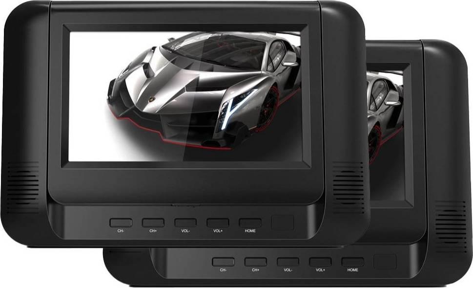 Bærbar dvd-afspiller DENVER med to 7" skærme – sort (MTW-793)