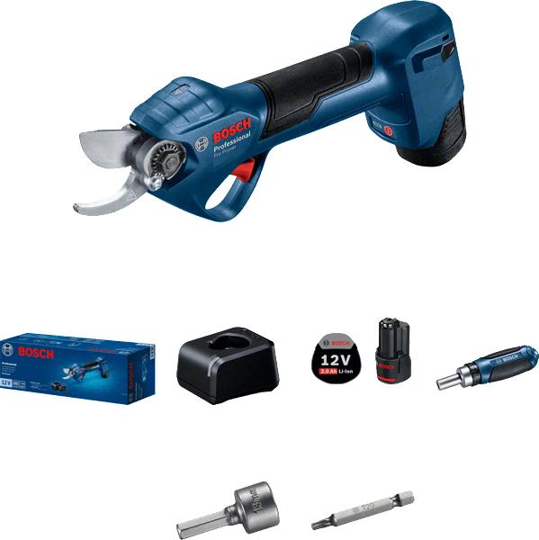 Græssaks Bosch Pro Pruner Professional 12 V, 2,5 cm - Sort/Blå billede