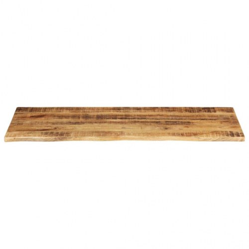 Bordplade i massivt ru mangotræ 140 x 60 x 2,5 cm med naturlig kant