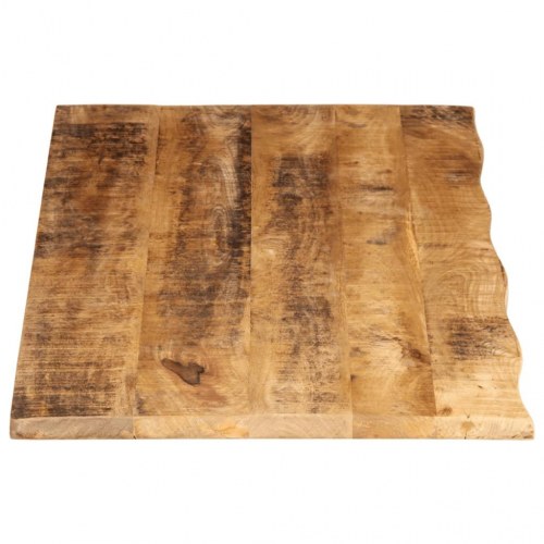 Bordplade i massivt ru mangotræ 140 x 60 x 2,5 cm med naturlig kant