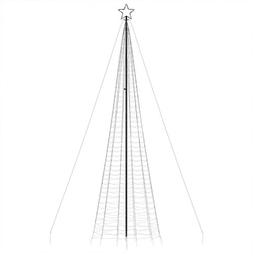 LED-juletræ med spyd 1534 LED'er 500 cm flerfarvet lys