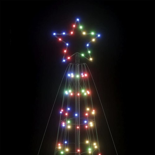 LED-juletræ med spyd 1534 LED'er 500 cm flerfarvet lys
