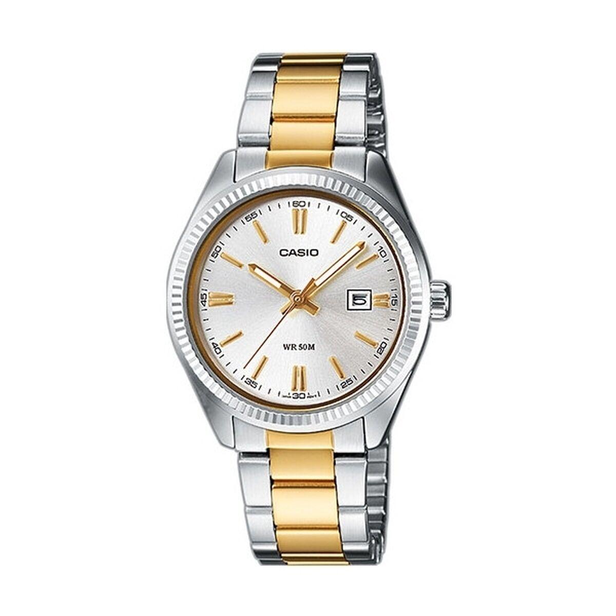 Dameur Casio Lady Date tofarvet stål 30 mm