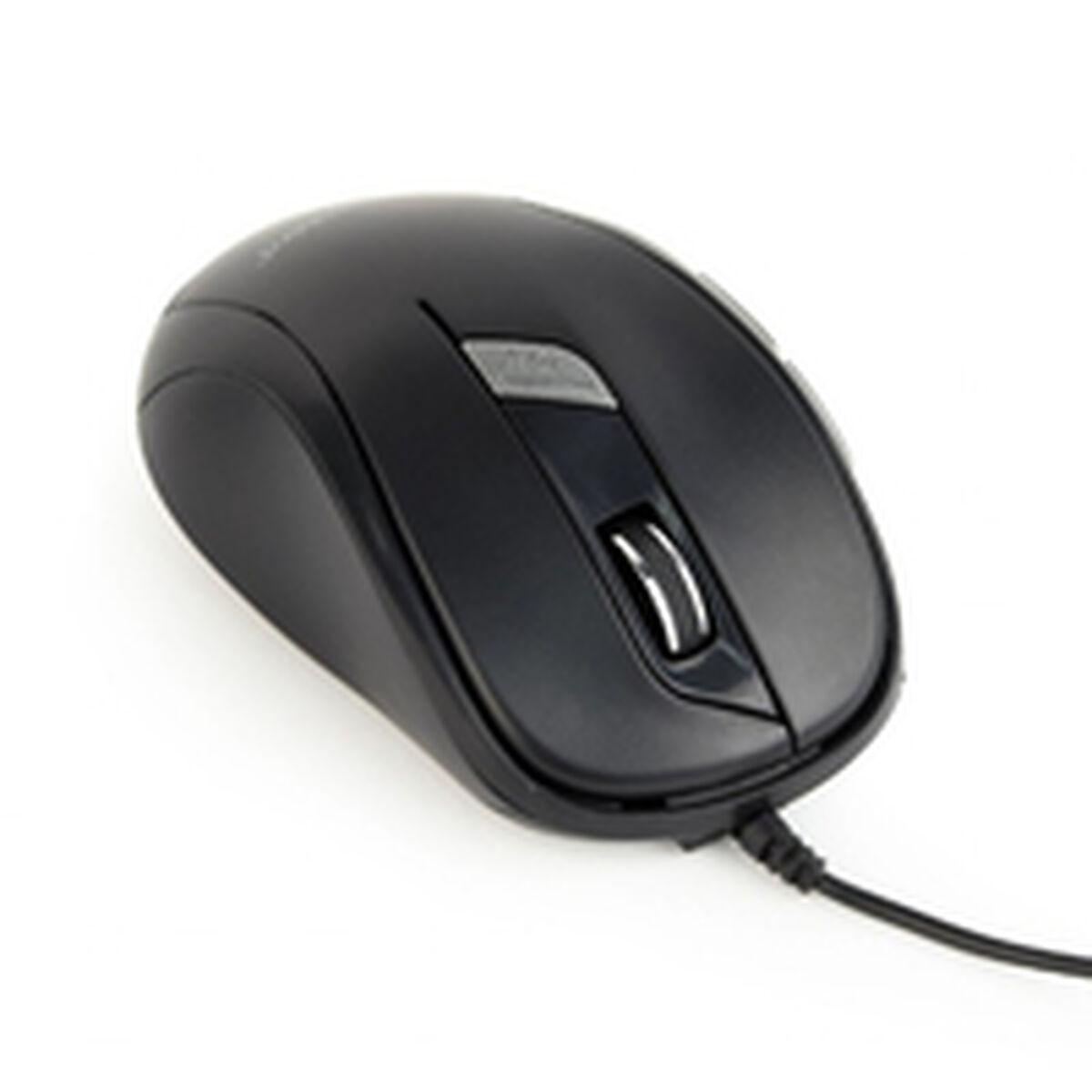 Computer mus GEMBIRD MUS-6B-01 - sort, USB, 1600 dpi