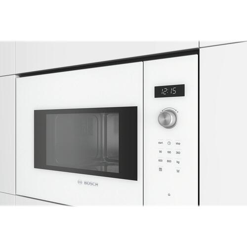 Mikrobølgeovn til indbygning Bosch Serie 6 BFL524MW0 – hvid, 20 l, 800 W