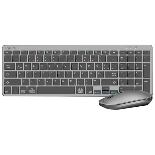 Trådløst tastatur og mus – LogiLink Dual?Mode (Nordisk)