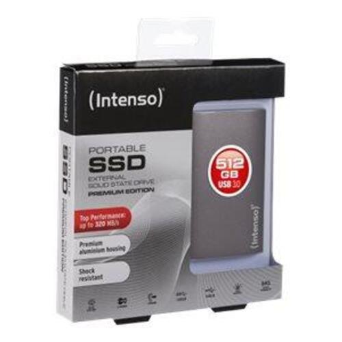 Ekstern SSD Intenso 512 GB 1,8" USB 3.0 – antracit