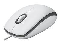 Computermus Logitech M100 kablet optisk - hvid billede