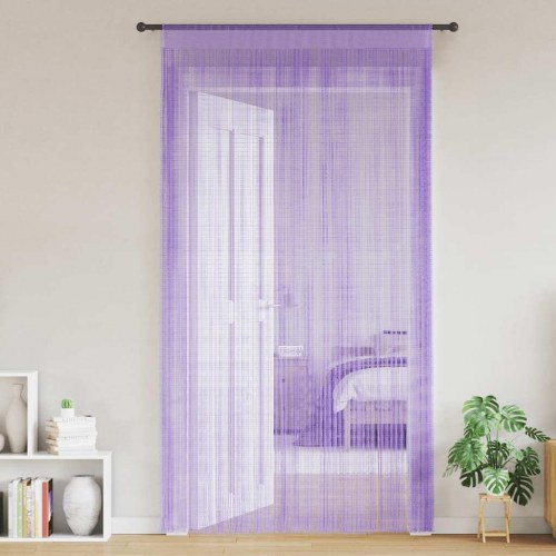 Snoregardiner 2 stk. 140×250 cm - lilla trådgardin