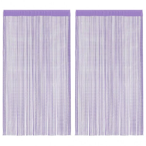 Snoregardiner 2 stk. 140×250 cm - lilla trådgardin