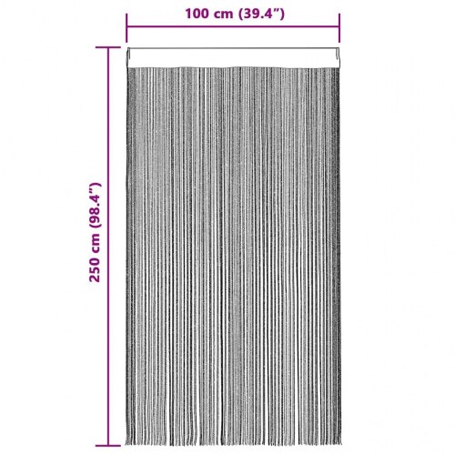 Trådgardiner 2 stk. 100 × 250 cm - turkis snoregardin
