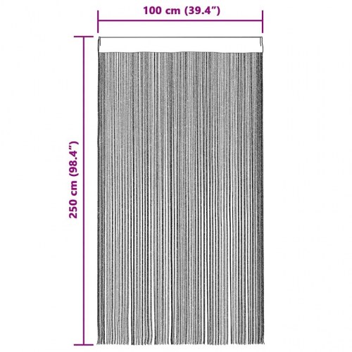 Trådgardiner 2 stk. 100×250 cm - lilla snoregardin