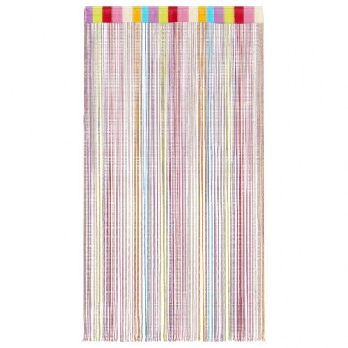 Trådgardiner 2 stk. 140×250 cm - flerfarvet snoregardin
