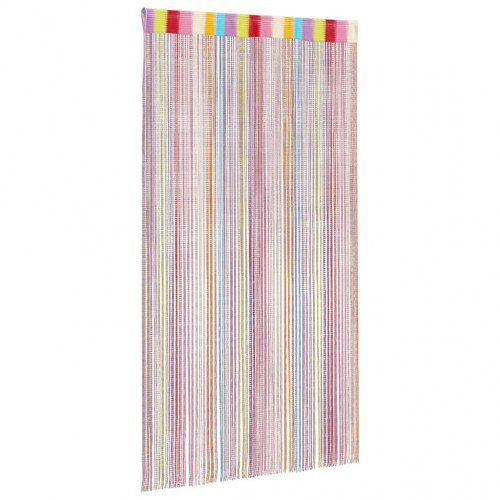 Trådgardiner 2 stk. 100×250 cm - flerfarvet snoregardin