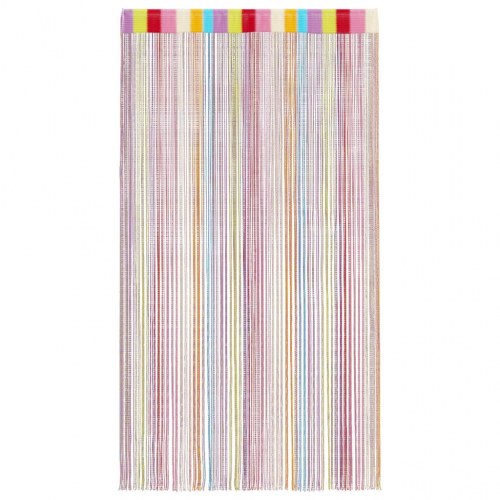 Trådgardiner 2 stk. 100×250 cm - flerfarvet snoregardin