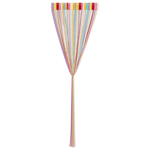 Trådgardiner 2 stk. 100×250 cm - flerfarvet snoregardin