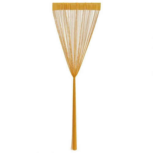 Trådgardiner 2 stk. 140×250 cm - gylden snoregardin med stanglomme