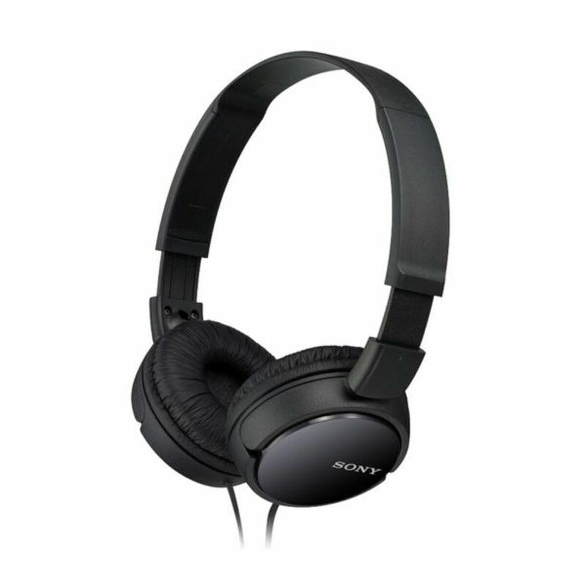 Hovedtelefoner med kabel Sony MDR-ZX110 - sort, foldbare on-ear