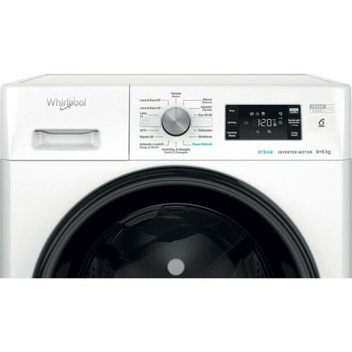 Vaskemaskine-tørretumbler Whirlpool FFWDB964489BVSP, 1400 rpm, 9/6 kg, hvid