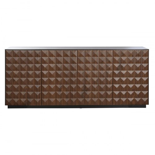 Skænk - brun/sort, træ MDF, 188,4 × 42,1 × 80,6 cm