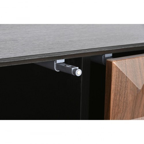 Skænk - brun/sort, træ MDF, 188,4 × 42,1 × 80,6 cm